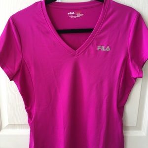 Fila hot pink work out short sleeve